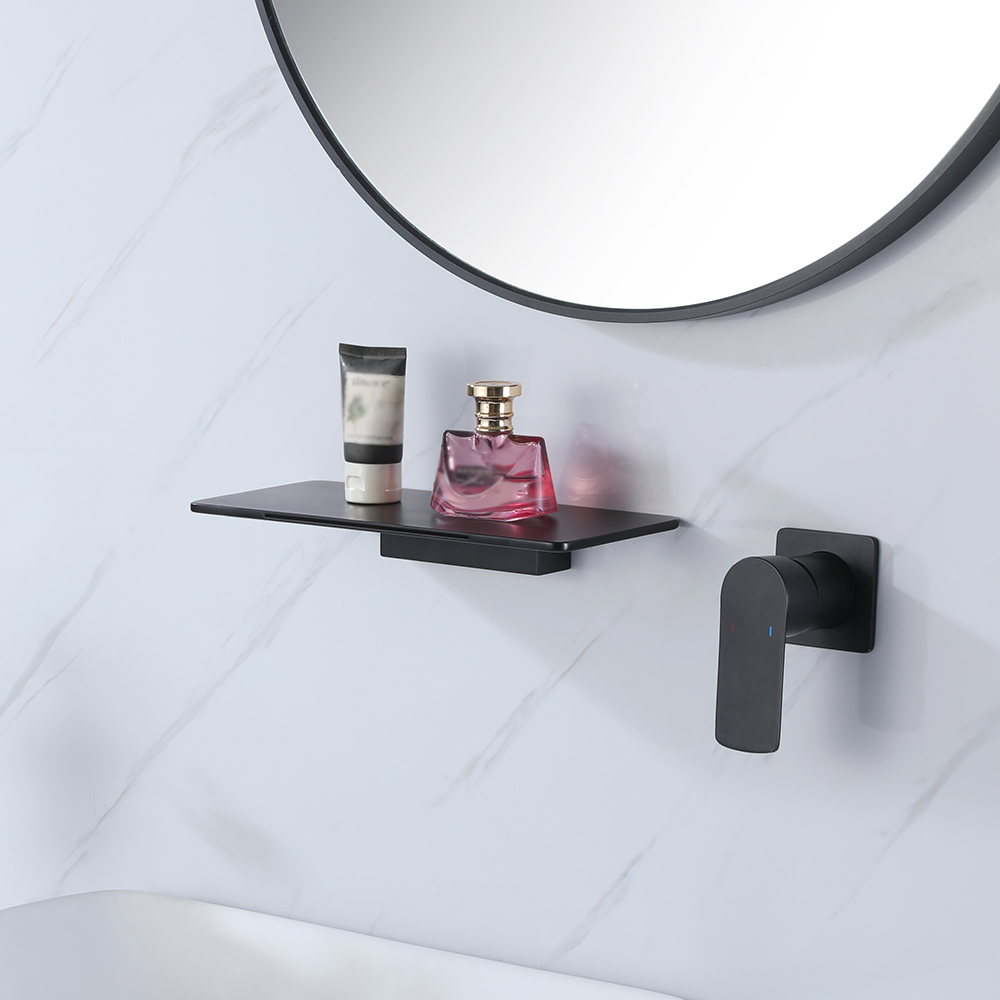 Змішувач для раковини в стилі Модерн Колір - Чорний Матеріал - Латунь SLAVGO 12844