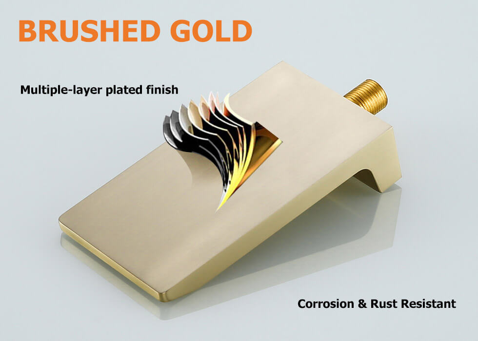 Змішувач для раковини в стилі Модерн Колір - Золото Матове Матеріал корпусу - Латунь SLAVGO 11992