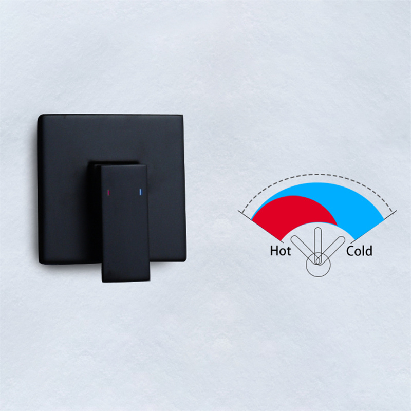 Змішувач для раковини в стилі Модерн Колір - Чорний Матеріал - Латунь SLAVGO 12756