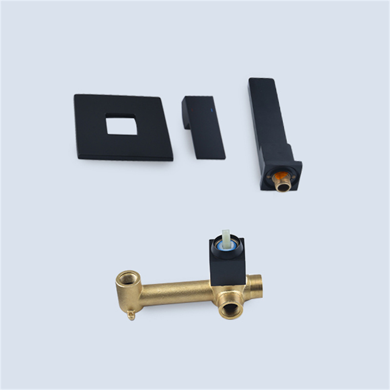 Змішувач для раковини в стилі Модерн Колір - Чорний Матеріал - Латунь SLAVGO 12756